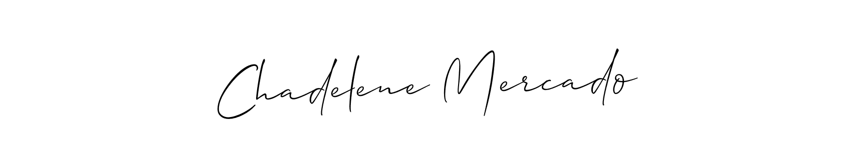 Also You can easily find your signature by using the search form. We will create Chadelene Mercado name handwritten signature images for you free of cost using Allison_Script sign style. Chadelene Mercado signature style 2 images and pictures png