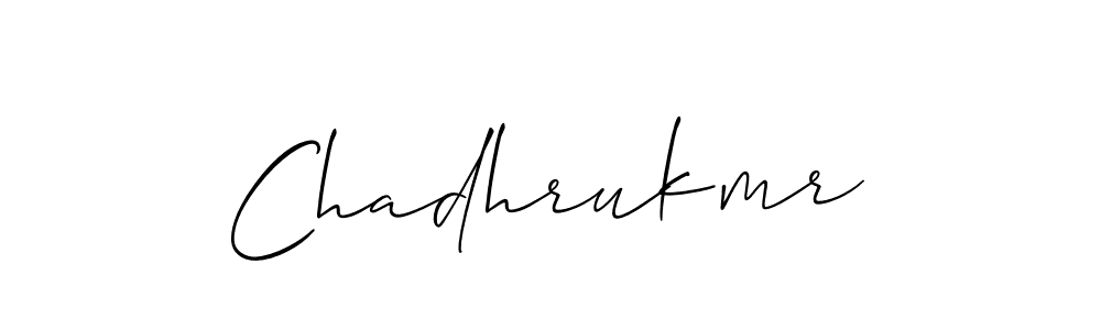 Create a beautiful signature design for name Chadhrukmr. With this signature (Allison_Script) fonts, you can make a handwritten signature for free. Chadhrukmr signature style 2 images and pictures png