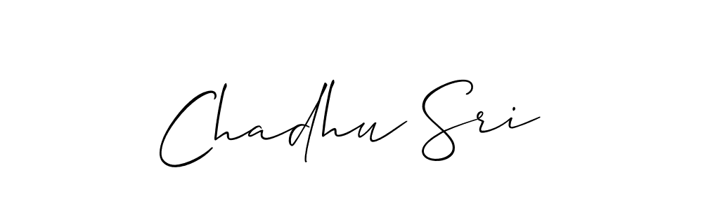 Allison_Script is a professional signature style that is perfect for those who want to add a touch of class to their signature. It is also a great choice for those who want to make their signature more unique. Get Chadhu Sri name to fancy signature for free. Chadhu Sri signature style 2 images and pictures png