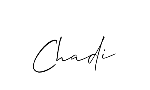 How to make Chadi signature? Allison_Script is a professional autograph style. Create handwritten signature for Chadi name. Chadi signature style 2 images and pictures png