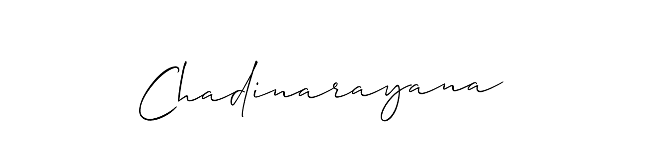 How to make Chadinarayana signature? Allison_Script is a professional autograph style. Create handwritten signature for Chadinarayana name. Chadinarayana signature style 2 images and pictures png