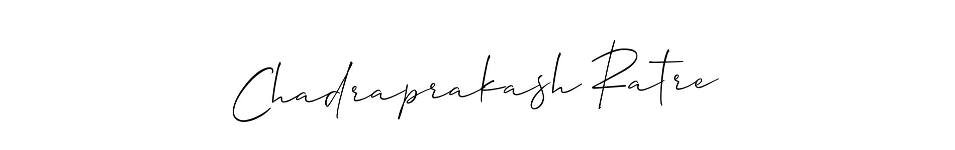 Make a beautiful signature design for name Chadraprakash Ratre. With this signature (Allison_Script) style, you can create a handwritten signature for free. Chadraprakash Ratre signature style 2 images and pictures png