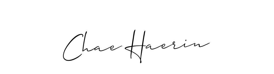 The best way (Allison_Script) to make a short signature is to pick only two or three words in your name. The name Chae Haerin include a total of six letters. For converting this name. Chae Haerin signature style 2 images and pictures png