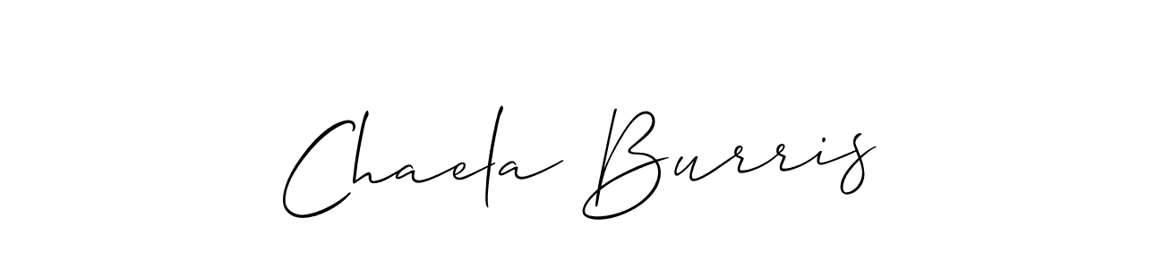 Also You can easily find your signature by using the search form. We will create Chaela Burris name handwritten signature images for you free of cost using Allison_Script sign style. Chaela Burris signature style 2 images and pictures png