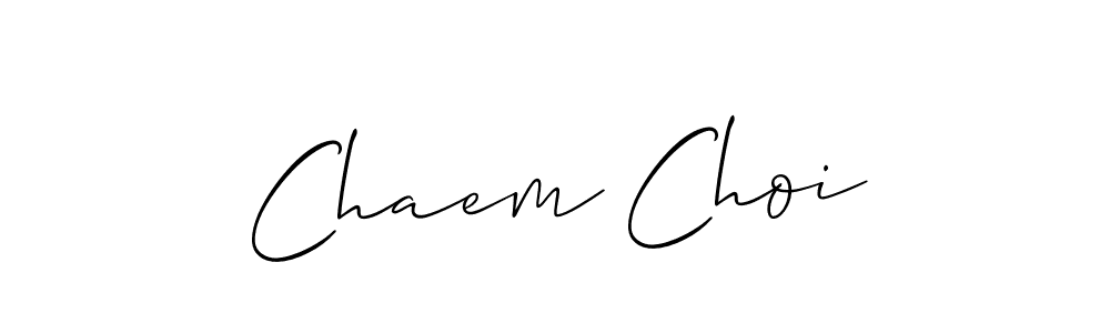 Use a signature maker to create a handwritten signature online. With this signature software, you can design (Allison_Script) your own signature for name Chaem Choi. Chaem Choi signature style 2 images and pictures png