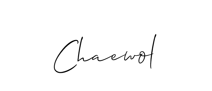 Make a beautiful signature design for name Chaewol. With this signature (Allison_Script) style, you can create a handwritten signature for free. Chaewol signature style 2 images and pictures png