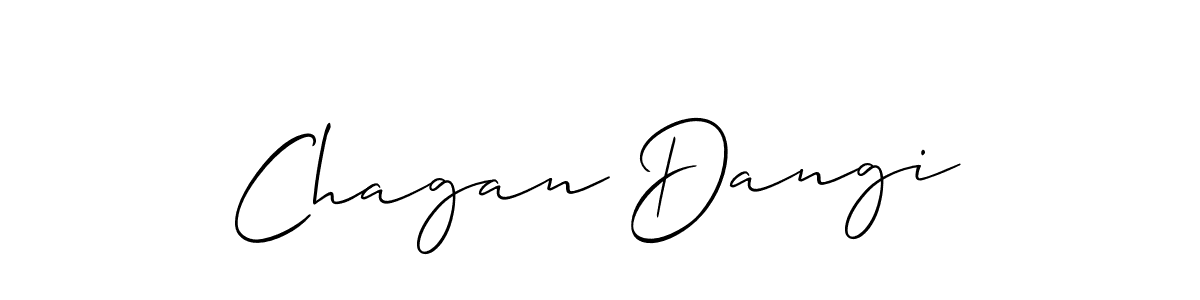 Create a beautiful signature design for name Chagan Dangi. With this signature (Allison_Script) fonts, you can make a handwritten signature for free. Chagan Dangi signature style 2 images and pictures png