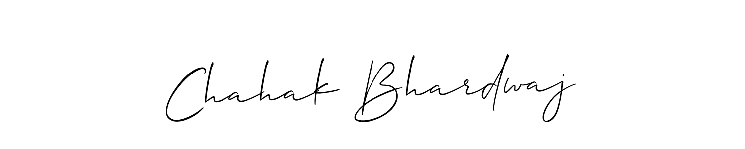 Design your own signature with our free online signature maker. With this signature software, you can create a handwritten (Allison_Script) signature for name Chahak Bhardwaj. Chahak Bhardwaj signature style 2 images and pictures png