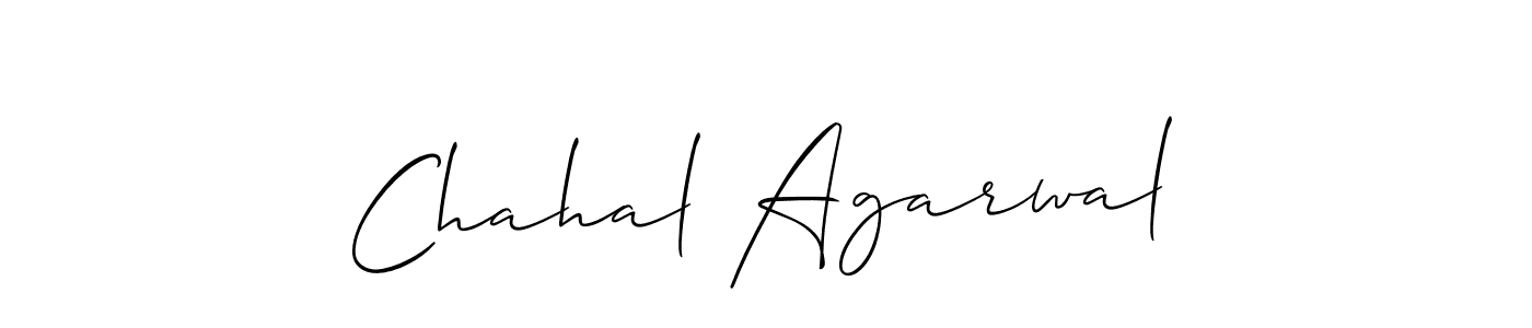 Also You can easily find your signature by using the search form. We will create Chahal Agarwal name handwritten signature images for you free of cost using Allison_Script sign style. Chahal Agarwal signature style 2 images and pictures png