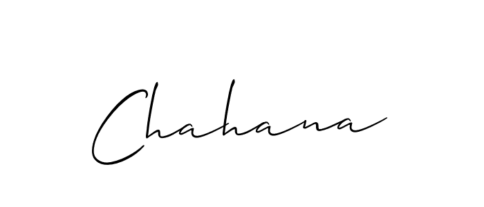 How to make Chahana name signature. Use Allison_Script style for creating short signs online. This is the latest handwritten sign. Chahana signature style 2 images and pictures png