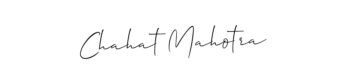 It looks lik you need a new signature style for name Chahat Mahotra. Design unique handwritten (Allison_Script) signature with our free signature maker in just a few clicks. Chahat Mahotra signature style 2 images and pictures png