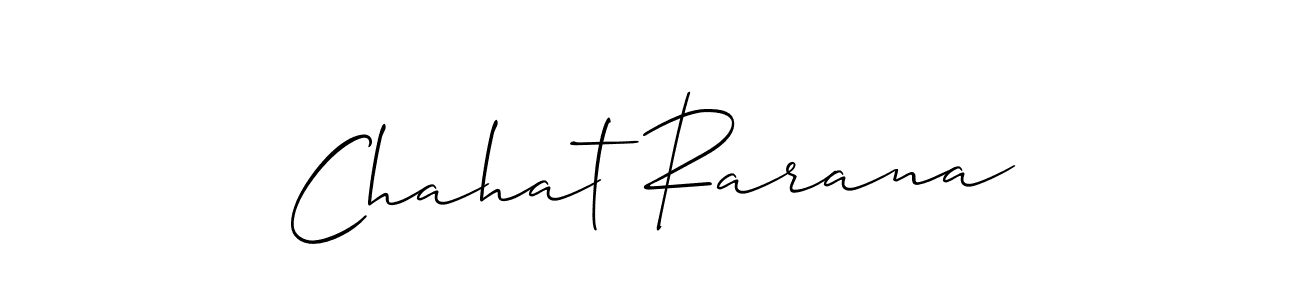 Design your own signature with our free online signature maker. With this signature software, you can create a handwritten (Allison_Script) signature for name Chahat Rarana. Chahat Rarana signature style 2 images and pictures png