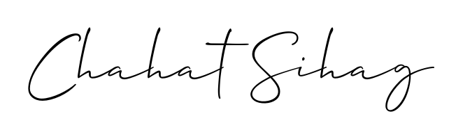 Create a personalized artistic stamp with Chahat Sihag in Allison_Script font. Perfect for visual artists, designers, and influencers. Chahat Sihag signature style 2 images and pictures png