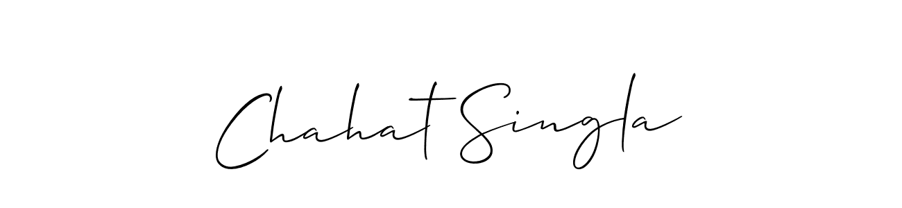 You should practise on your own different ways (Allison_Script) to write your name (Chahat Singla) in signature. don't let someone else do it for you. Chahat Singla signature style 2 images and pictures png