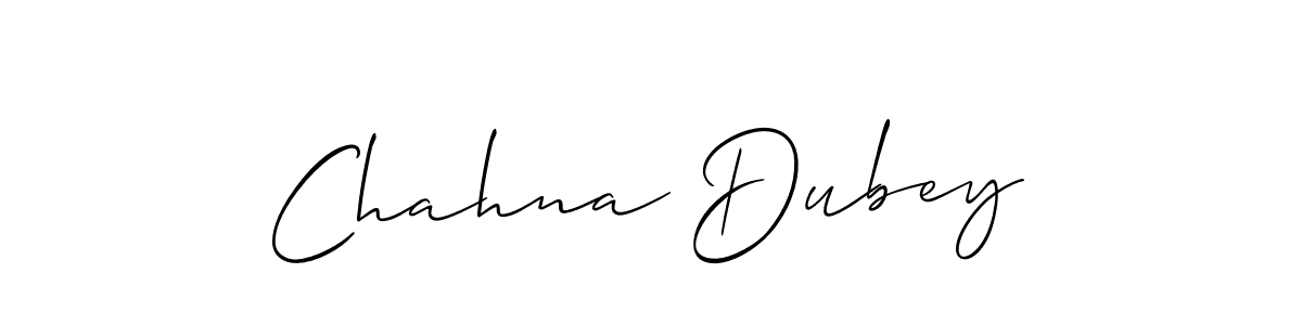 Make a beautiful signature design for name Chahna Dubey. With this signature (Allison_Script) style, you can create a handwritten signature for free. Chahna Dubey signature style 2 images and pictures png