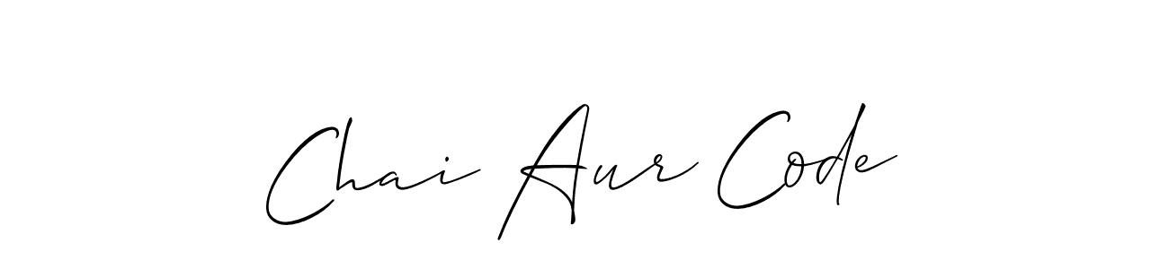 How to make Chai Aur Code signature? Allison_Script is a professional autograph style. Create handwritten signature for Chai Aur Code name. Chai Aur Code signature style 2 images and pictures png