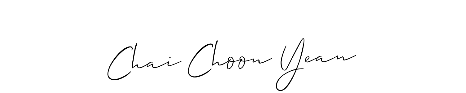 Make a short Chai Choon Yean signature style. Manage your documents anywhere anytime using Allison_Script. Create and add eSignatures, submit forms, share and send files easily. Chai Choon Yean signature style 2 images and pictures png