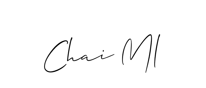 Use a signature maker to create a handwritten signature online. With this signature software, you can design (Allison_Script) your own signature for name Chai Ml. Chai Ml signature style 2 images and pictures png