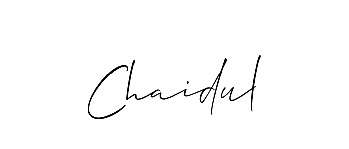 Use a signature maker to create a handwritten signature online. With this signature software, you can design (Allison_Script) your own signature for name Chaidul. Chaidul signature style 2 images and pictures png