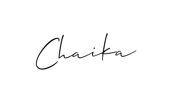 Create a beautiful signature design for name Chaika. With this signature (Allison_Script) fonts, you can make a handwritten signature for free. Chaika signature style 2 images and pictures png