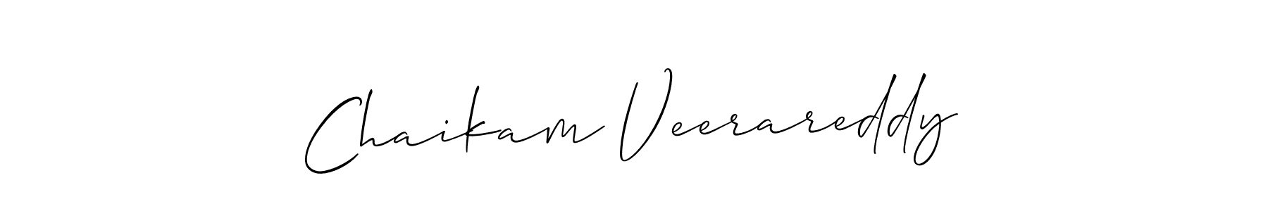 Also You can easily find your signature by using the search form. We will create Chaikam Veerareddy name handwritten signature images for you free of cost using Allison_Script sign style. Chaikam Veerareddy signature style 2 images and pictures png