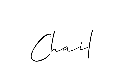 Make a beautiful signature design for name Chail. With this signature (Allison_Script) style, you can create a handwritten signature for free. Chail signature style 2 images and pictures png