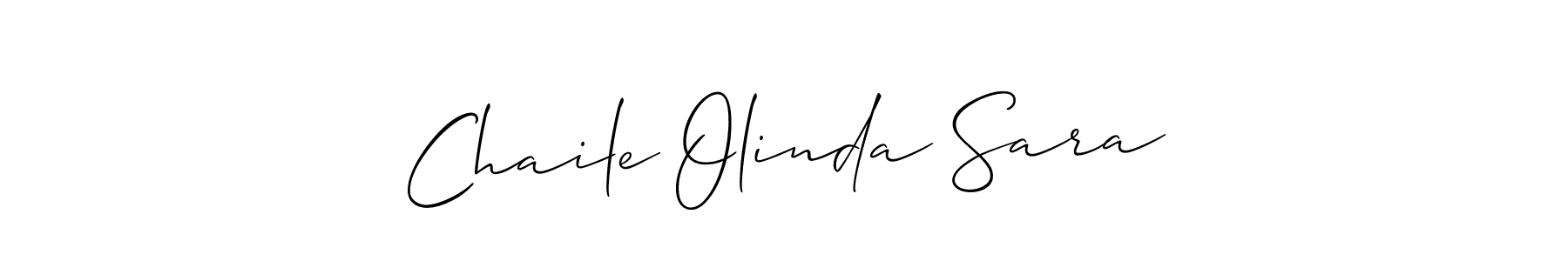 Chaile Olinda Sara stylish signature style. Best Handwritten Sign (Allison_Script) for my name. Handwritten Signature Collection Ideas for my name Chaile Olinda Sara. Chaile Olinda Sara signature style 2 images and pictures png