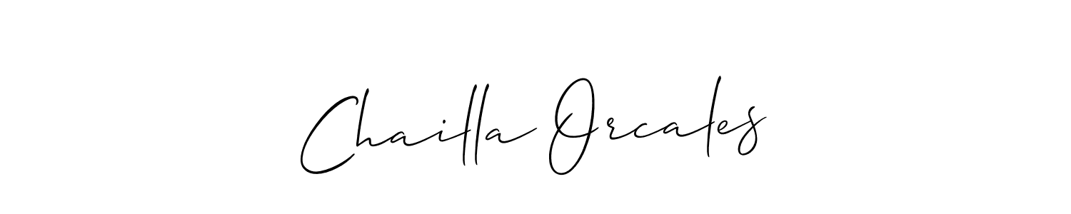 Create a beautiful signature design for name Chailla Orcales. With this signature (Allison_Script) fonts, you can make a handwritten signature for free. Chailla Orcales signature style 2 images and pictures png