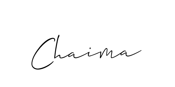 How to make Chaima name signature. Use Allison_Script style for creating short signs online. This is the latest handwritten sign. Chaima signature style 2 images and pictures png