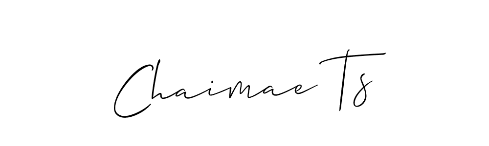 Allison_Script is a professional signature style that is perfect for those who want to add a touch of class to their signature. It is also a great choice for those who want to make their signature more unique. Get Chaimae Ts name to fancy signature for free. Chaimae Ts signature style 2 images and pictures png