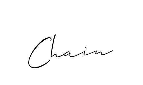 Also we have Chain name is the best signature style. Create professional handwritten signature collection using Allison_Script autograph style. Chain signature style 2 images and pictures png