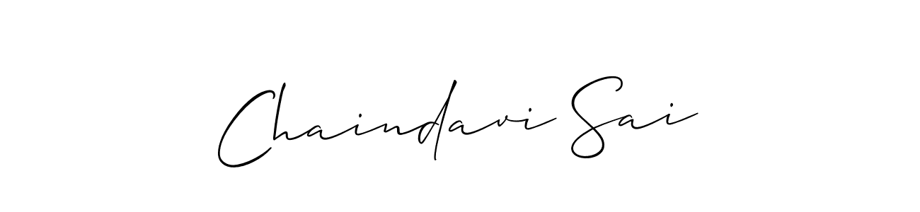 Design your own signature with our free online signature maker. With this signature software, you can create a handwritten (Allison_Script) signature for name Chaindavi Sai. Chaindavi Sai signature style 2 images and pictures png