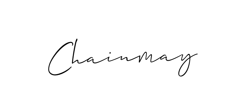 if you are searching for the best signature style for your name Chainmay. so please give up your signature search. here we have designed multiple signature styles  using Allison_Script. Chainmay signature style 2 images and pictures png