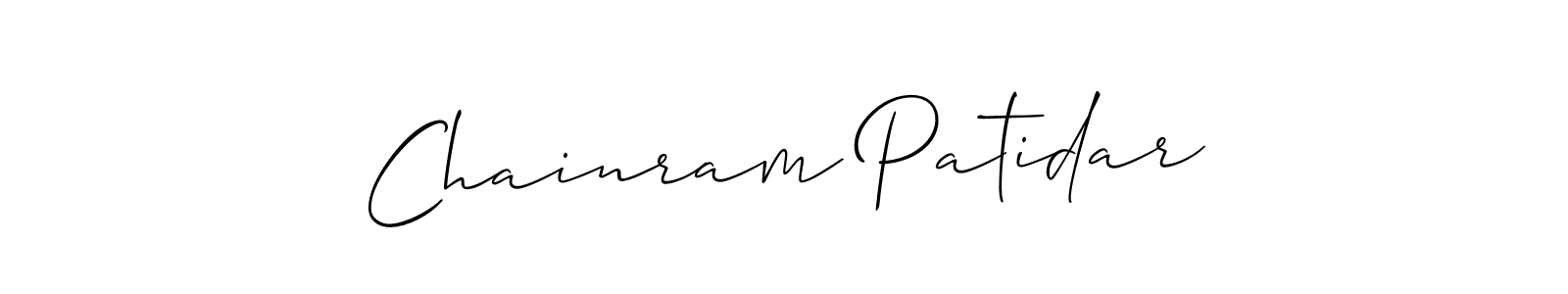 Make a beautiful signature design for name Chainram Patidar. Use this online signature maker to create a handwritten signature for free. Chainram Patidar signature style 2 images and pictures png