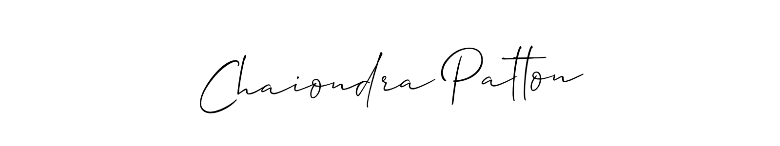 Design your own signature with our free online signature maker. With this signature software, you can create a handwritten (Allison_Script) signature for name Chaiondra Patton. Chaiondra Patton signature style 2 images and pictures png