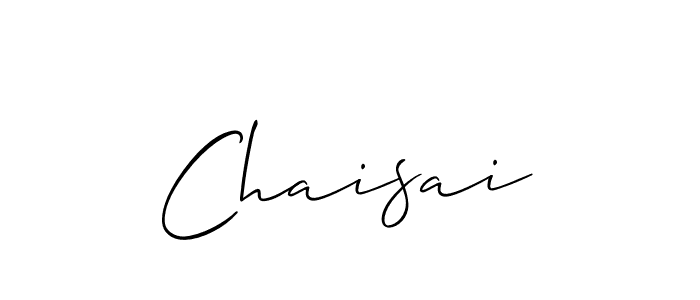 Allison_Script is a professional signature style that is perfect for those who want to add a touch of class to their signature. It is also a great choice for those who want to make their signature more unique. Get Chaisai name to fancy signature for free. Chaisai signature style 2 images and pictures png