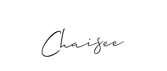 How to make Chaisee signature? Allison_Script is a professional autograph style. Create handwritten signature for Chaisee name. Chaisee signature style 2 images and pictures png
