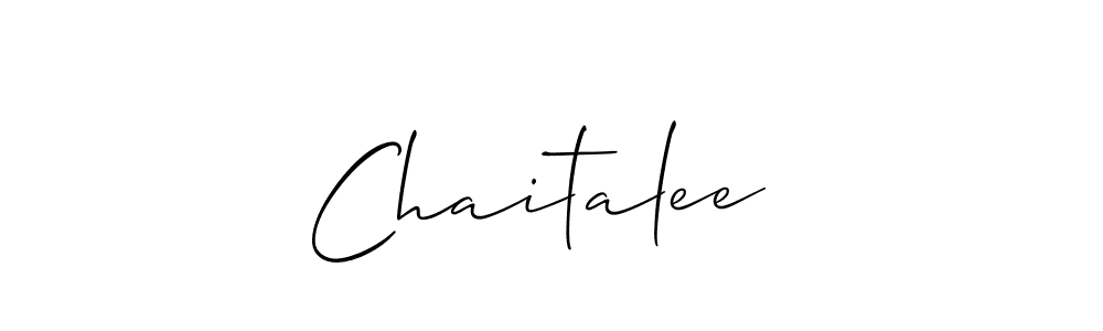 How to make Chaitalee  signature? Allison_Script is a professional autograph style. Create handwritten signature for Chaitalee  name. Chaitalee  signature style 2 images and pictures png