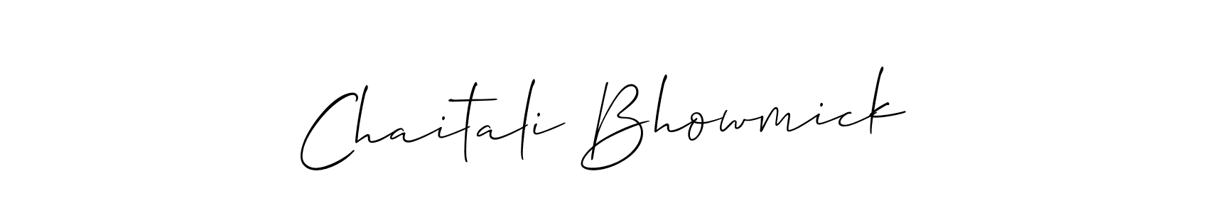 Make a beautiful signature design for name Chaitali Bhowmick. With this signature (Allison_Script) style, you can create a handwritten signature for free. Chaitali Bhowmick signature style 2 images and pictures png