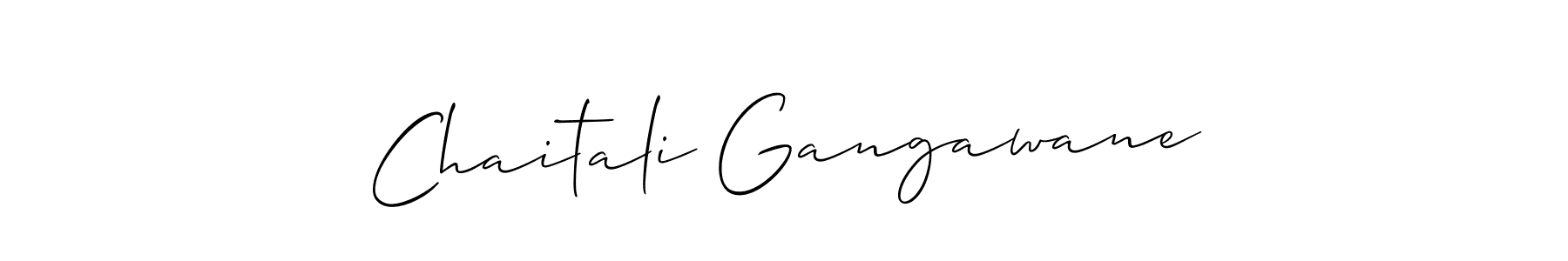 Allison_Script is a professional signature style that is perfect for those who want to add a touch of class to their signature. It is also a great choice for those who want to make their signature more unique. Get Chaitali Gangawane name to fancy signature for free. Chaitali Gangawane signature style 2 images and pictures png