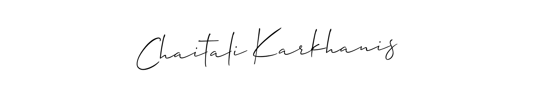 How to make Chaitali Karkhanis signature? Allison_Script is a professional autograph style. Create handwritten signature for Chaitali Karkhanis name. Chaitali Karkhanis signature style 2 images and pictures png