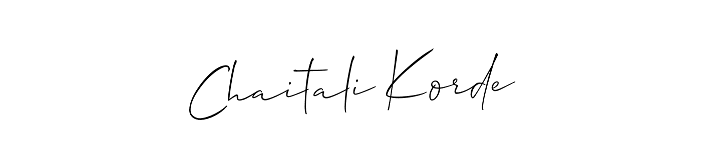 Also we have Chaitali Korde name is the best signature style. Create professional handwritten signature collection using Allison_Script autograph style. Chaitali Korde signature style 2 images and pictures png