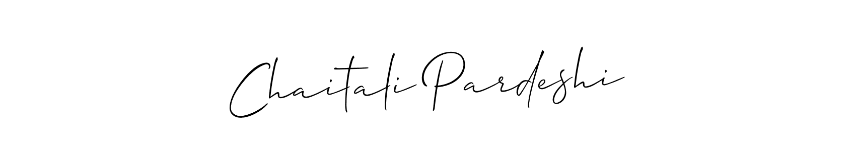 How to make Chaitali Pardeshi name signature. Use Allison_Script style for creating short signs online. This is the latest handwritten sign. Chaitali Pardeshi signature style 2 images and pictures png