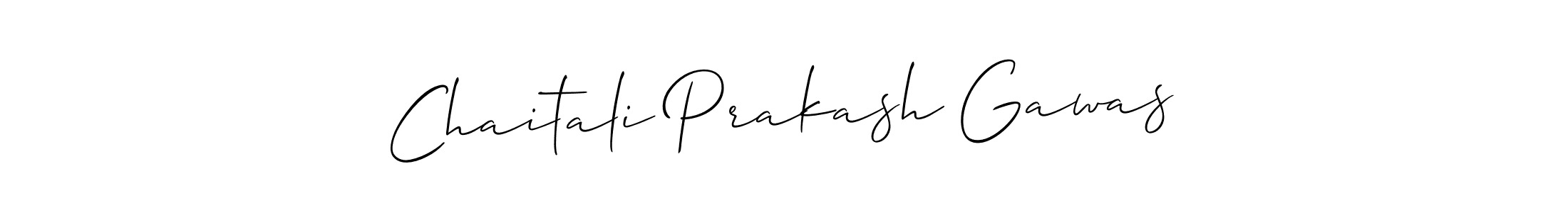 Also You can easily find your signature by using the search form. We will create Chaitali Prakash Gawas name handwritten signature images for you free of cost using Allison_Script sign style. Chaitali Prakash Gawas signature style 2 images and pictures png