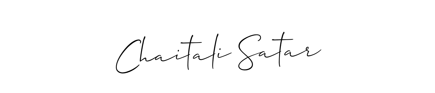 Create a beautiful signature design for name Chaitali Satar. With this signature (Allison_Script) fonts, you can make a handwritten signature for free. Chaitali Satar signature style 2 images and pictures png