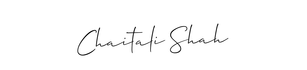 Make a beautiful signature design for name Chaitali Shah. With this signature (Allison_Script) style, you can create a handwritten signature for free. Chaitali Shah signature style 2 images and pictures png