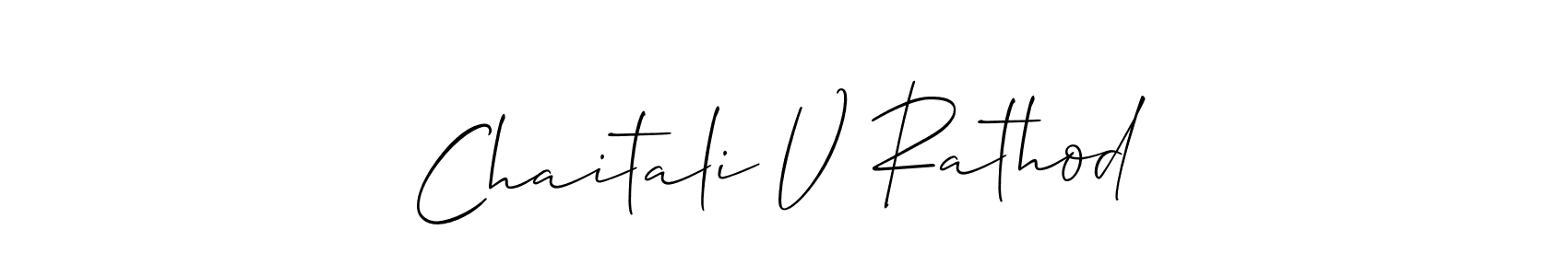 Also we have Chaitali V Rathod name is the best signature style. Create professional handwritten signature collection using Allison_Script autograph style. Chaitali V Rathod signature style 2 images and pictures png