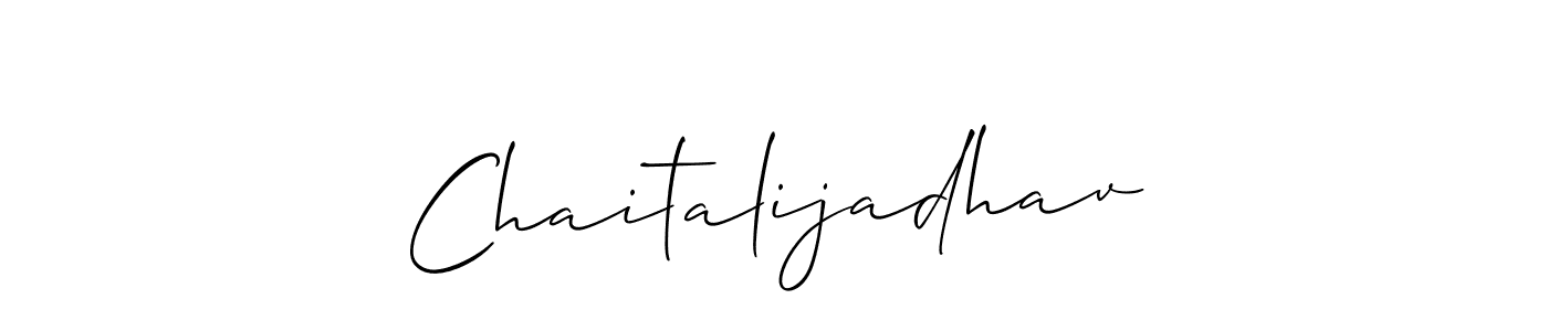 Also we have Chaitalijadhav name is the best signature style. Create professional handwritten signature collection using Allison_Script autograph style. Chaitalijadhav signature style 2 images and pictures png