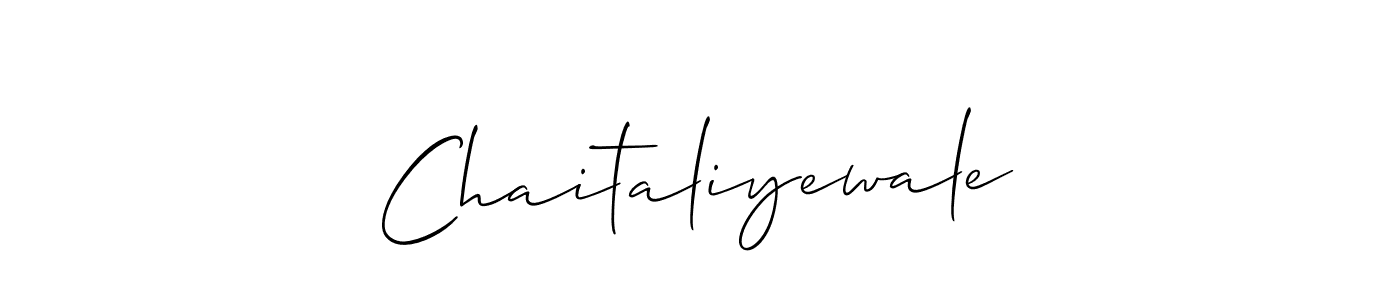 Design your own signature with our free online signature maker. With this signature software, you can create a handwritten (Allison_Script) signature for name Chaitaliyewale. Chaitaliyewale signature style 2 images and pictures png