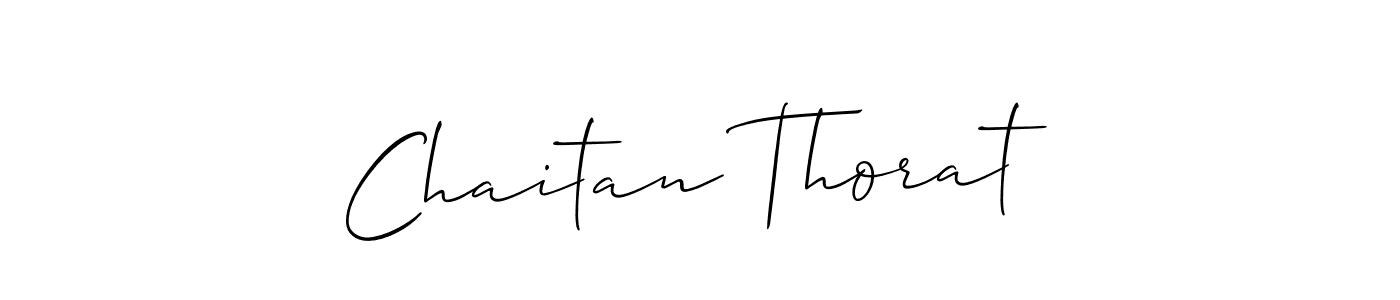 Design your own signature with our free online signature maker. With this signature software, you can create a handwritten (Allison_Script) signature for name Chaitan Thorat. Chaitan Thorat signature style 2 images and pictures png